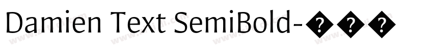 Damien Text SemiBold字体转换